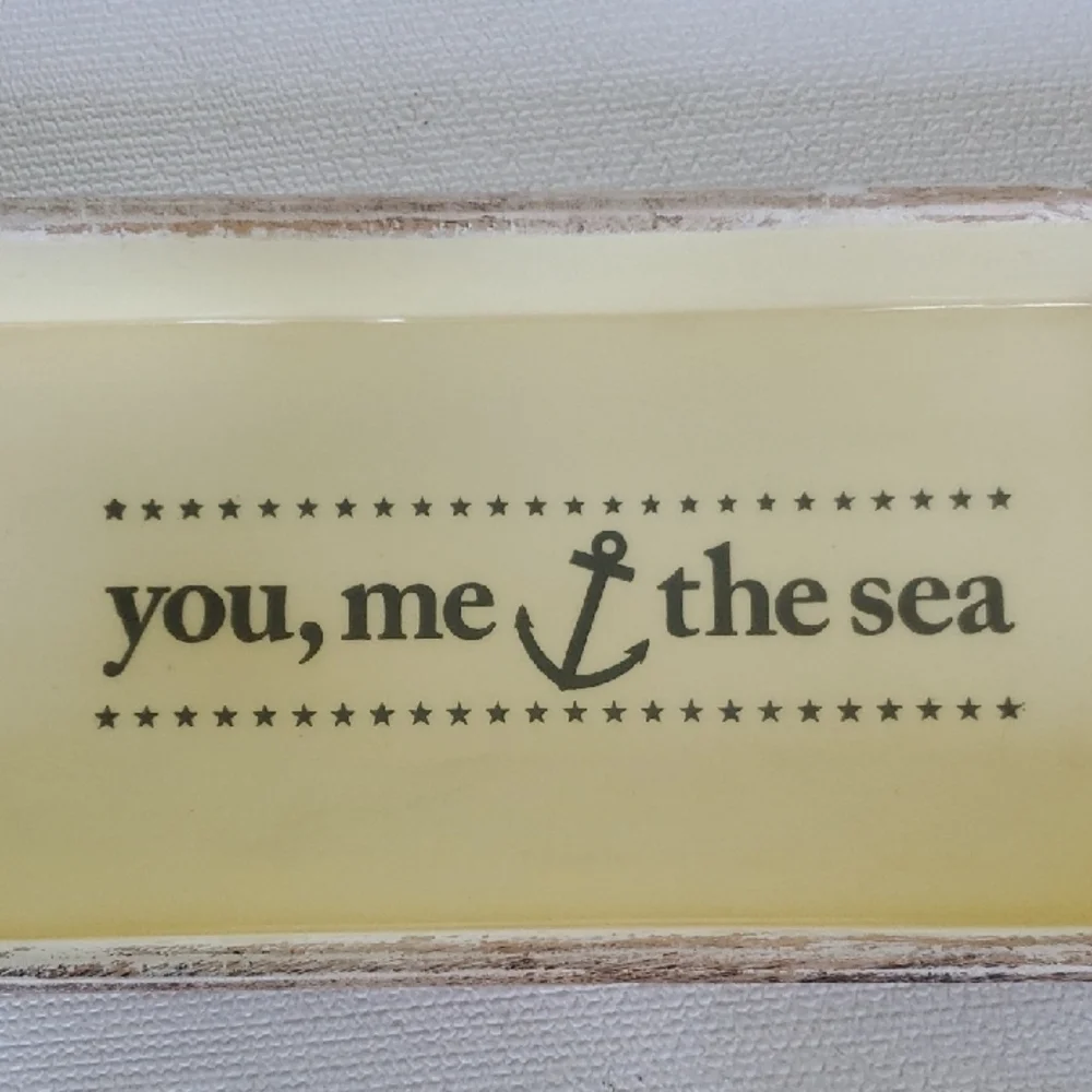 You, Me & The Sea Wooden Decorative Tray - NWT
